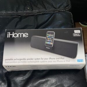iHome Black Rechargeable Speaker for iPhone and iPod